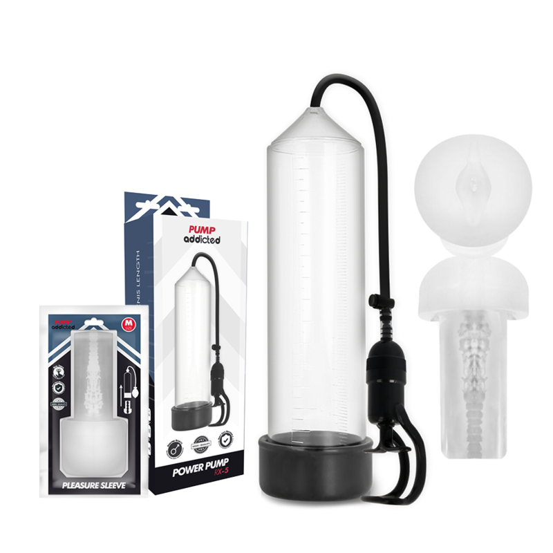 PUMPBEROENDE - RX5 TRANSPARENT MED MASURBATTOR