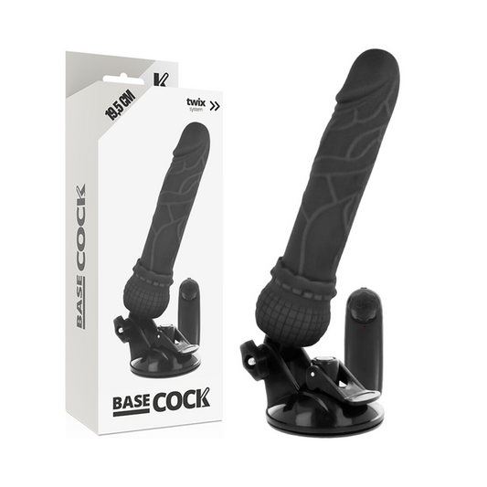 BASECOCK - REALISTISK VIBRATOR FJÄRRKONTROLL NUDE 19,5 CM -O- 4 CM