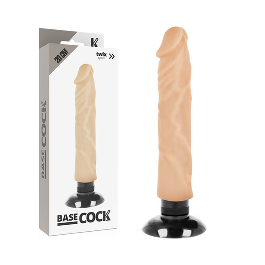 BASECOCK - REALISTISK VIBRATOR 2-1 NUDE 20 CM -O- 4 CM