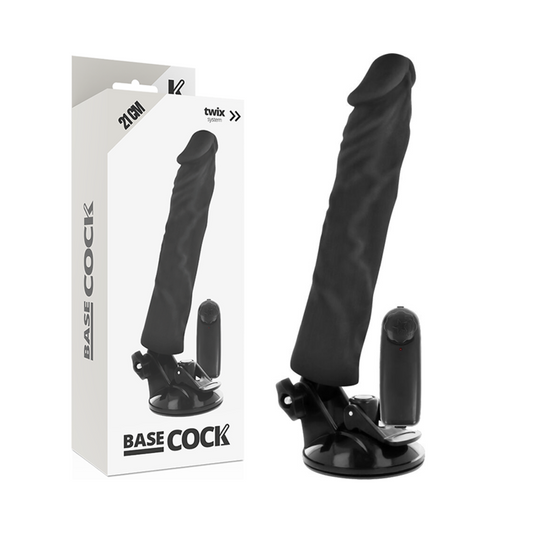BASECOCK - REALISTISK VIBRATOR FJÄRRKONTROLL NUDE 21 CM -O- 4 CM