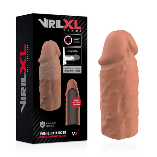 VIRILXL -  LIQUID SILICONE V3 BROWN PENIS EXTENSION