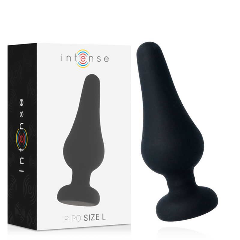 INTENSE - ANAL PLUG PIPO L BLACK SILICONE 13 CM - Kink&Play
