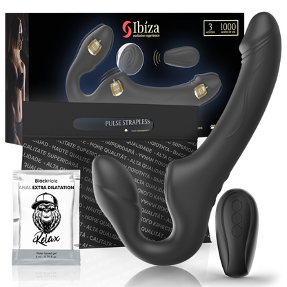 IBIZA - STRAPLESS VIBRATOR MED FJÄRRKONTROLL OCH TRYCKKNAPP
