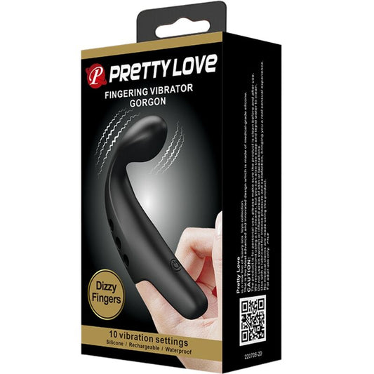 PRETTY LOVE - SVART GORGONVIBRATOR FINGERBORG