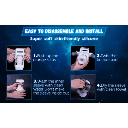 GAME CUP - STÖKANDE VIBRATIONSMASTURBATOR MED VÄRMEFUNKTION OCH MOBILSTÖD - SVART