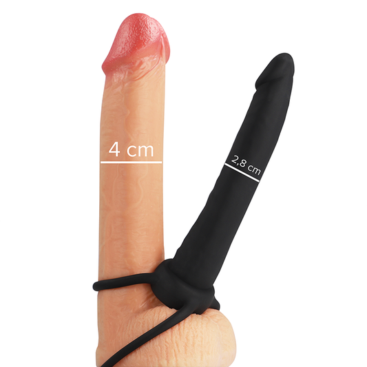 MYTOLOGI - COBI ONYX ANAL DILDO MED KUK OCH TESTIKELRING 13 SILIKON CM