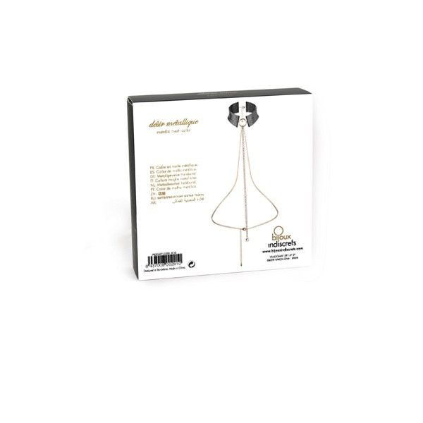 BIJOUX - DÉSIR MÉTALLIQUE BLACK METALLIC NECKLACE - Kink&Play