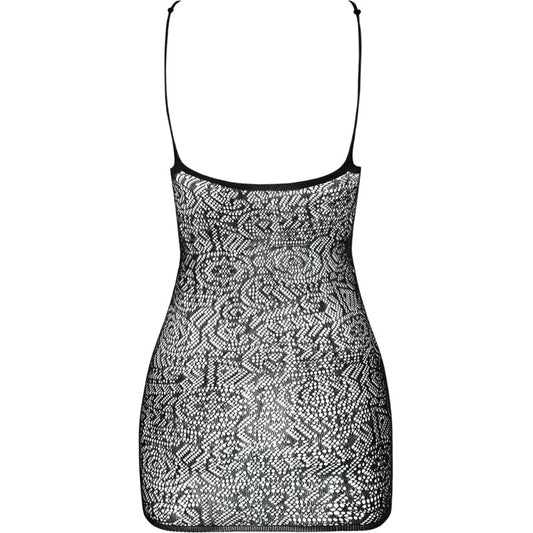 PASSION - BS096 SVART BODYSTOCKING EN STORLEK