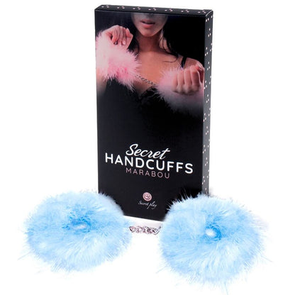 SECRETPLAY - BLUE LIGHT MARABOU HANDCUFFS - Kink&Play