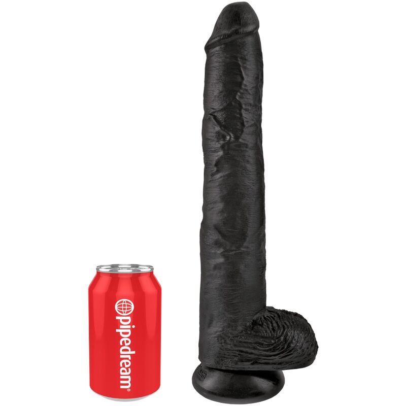 KING COCK – REALISTISK PENIS MED PUNG 30,5 CM SVART