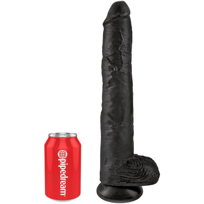 KING COCK – REALISTISK PENIS MED PUNG 30,5 CM SVART