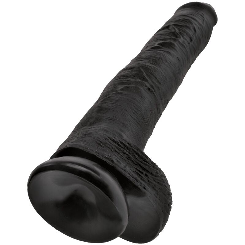 KING COCK – REALISTISK PENIS MED PUNG 30,5 CM SVART