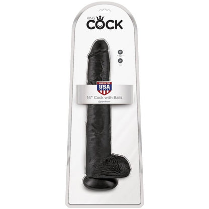 KING COCK – REALISTISK PENIS MED PUNG 30,5 CM SVART