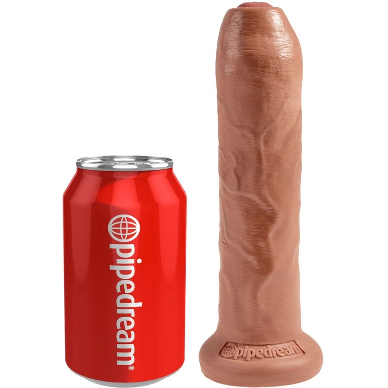 KING COCK - OSKUREN REALISTISK PENIS 17,8 CM KARAMELL