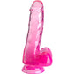 KING COCK - KLAR REALISTISK PENIS MED PUNG 13,5 CM ROSA
