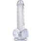 KING COCK - KLAR REALISTISK PENIS MED PUNG 13,5 CM TRANSPARENT