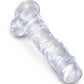 KING COCK - KLAR REALISTISK PENIS MED PUNG 16,5 CM TRANSPARENT