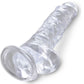 KING COCK - KLAR REALISTISK PENIS MED PUNG 16,5 CM TRANSPARENT