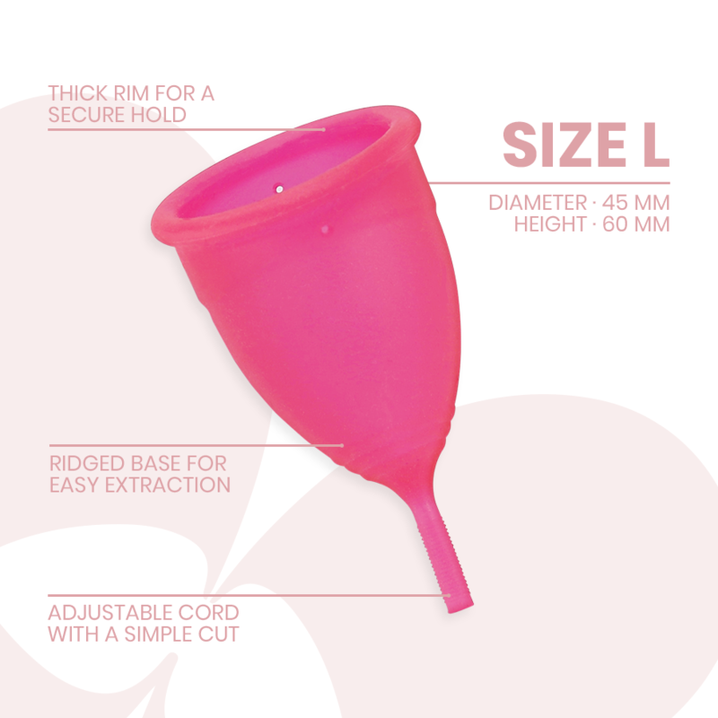 INTIMICHIC - MENSTRUAL CUP MEDICAL GRADE SILICONE - SIZE L - Kink&Play