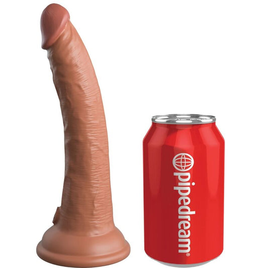 KING COCK - ELITE REALISTISK SILIKONDILDO 17,8 CM CARAMEL