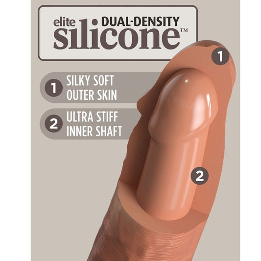 KING COCK - ELITE KOMFY JUSTERBAR HARNESS MED DILDO 17,8 CM