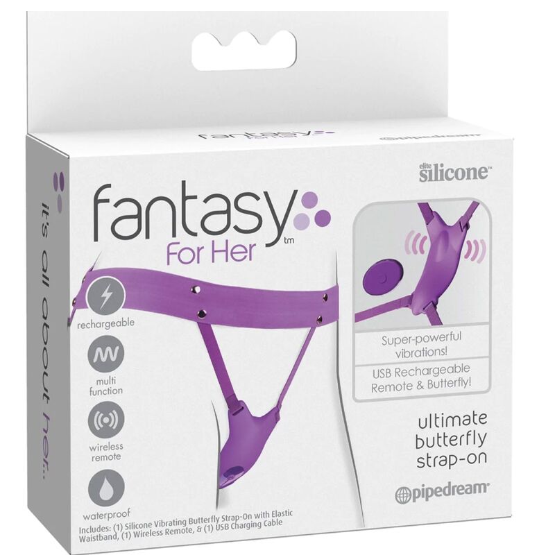 FANTASY FOR HER - FJÄRILSSELE, VIBRERANDE UPPLADDNINGSBAR & FJÄRRKONTROLL LILA
