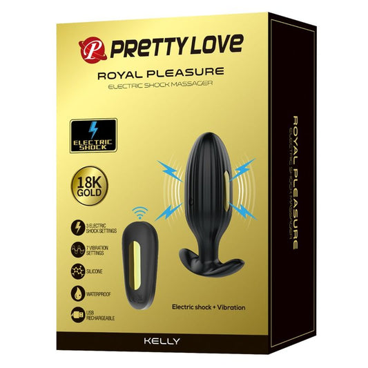 PRETTY LOVE - KELLY PLUG ANAL UPPLADDNINGSBAR VIBRATOR SVART