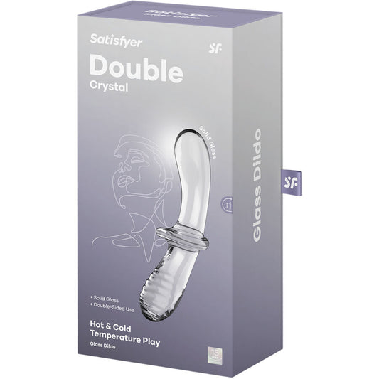 SATISFYER - DUBBELKRISTALLDILDO TRANSPARENT
