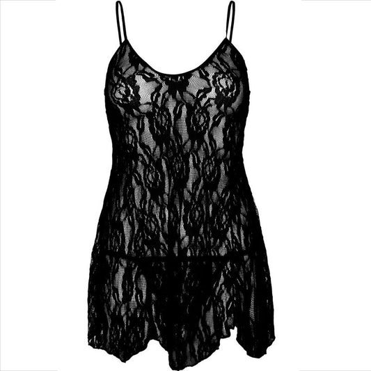 LEG AVENUE - CHEMISE MED BLOMSTERSPETS