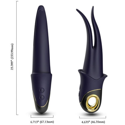 ARMONY - SHADOW VIBRATOR DUBBELHUVUD PIRRANDE BLÅ