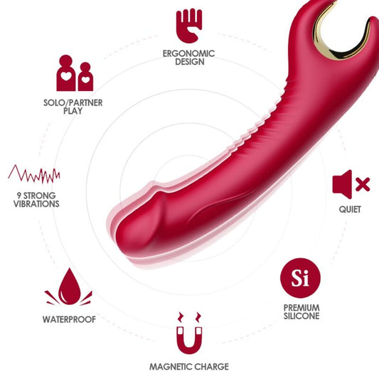 ARMONY - PRINCE DILDO VIBRATOR & ROTATOR RÖD