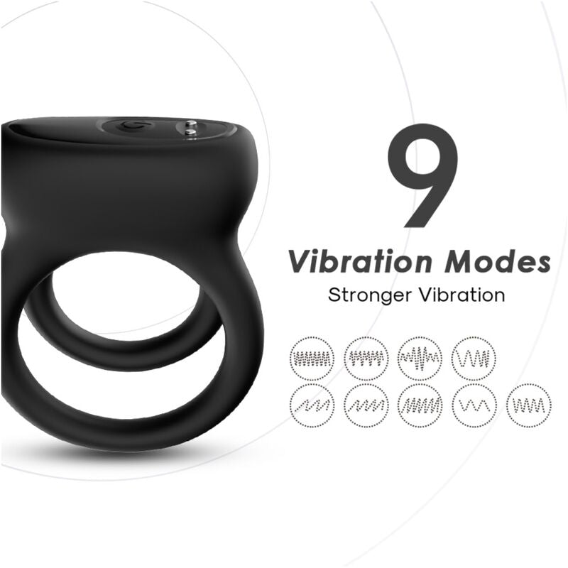 ARMONY - DUBBEL RINGVIBRATOR SVART
