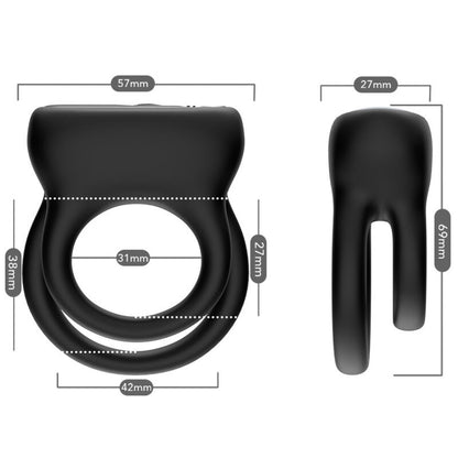 ARMONY - DUBBEL RINGVIBRATOR SVART