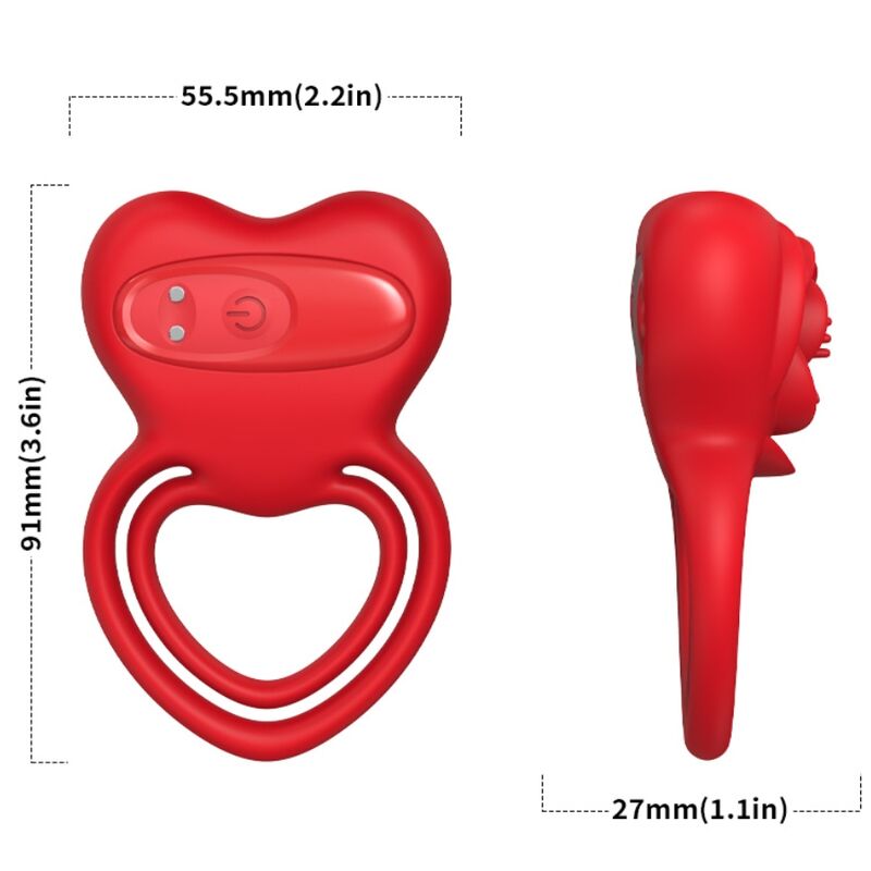 ARMONY - RINGVIBRATOR HJÄRTA RÖD