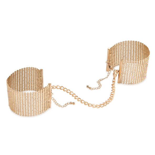 BIJOUX - DÉSIR MÉTALLIQUE GOLDEN METAL MESH HANDCUFFS - Kink&Play