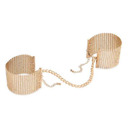 BIJOUX - DÉSIR MÉTALLIQUE GOLDEN METAL MESH HANDCUFFS - Kink&Play