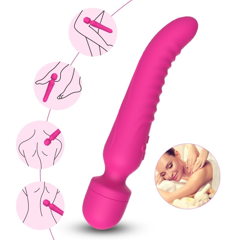 ARMONY - MISSION MASSAGER & VIBRATOR MED VÄRMEEFFEKT FUCHSIA