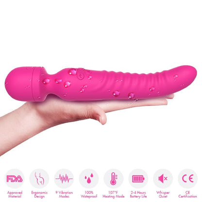 ARMONY - MISSION MASSAGER & VIBRATOR MED VÄRMEEFFEKT FUCHSIA