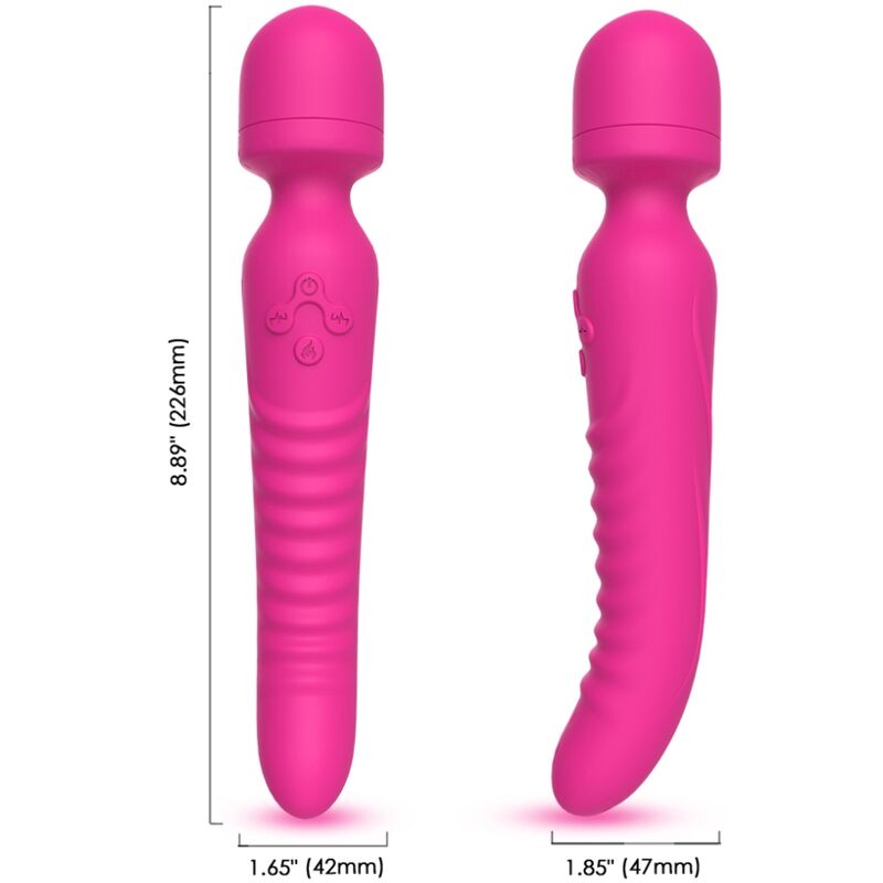ARMONY - MISSION MASSAGER & VIBRATOR MED VÄRMEEFFEKT FUCHSIA