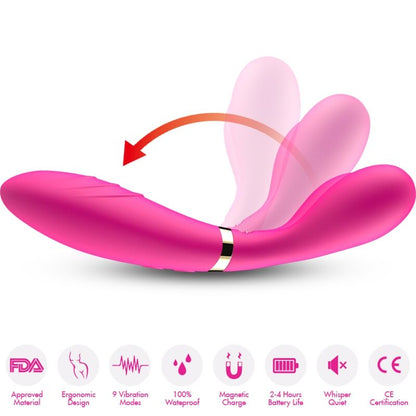 ARMONY - Y-WAND MASSAGER & VIBRATOR DUBBELHUVUD FUCHSIA