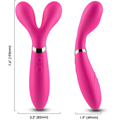 ARMONY - Y-WAND MASSAGER & VIBRATOR DUBBELHUVUD FUCHSIA