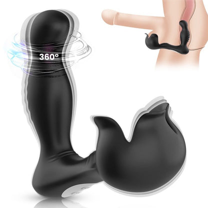 ARMONY - OMFATTANDE VIBRATOR FÖR ANAL OCH TESTIKELSTIMULERING MED FJÄRRKONTROLL, SVART
