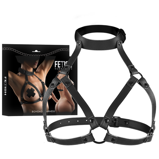 FETISH SUBMISSIVE BONDAGE - JUSTERBAR BRÖST HARNESS 