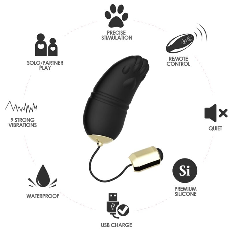 ARMONY - KITTY EGG VIBRATOR G-PUNKT FJÄRRKONTROLL SVART