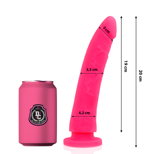 DELTA CLUB - LEKSAKER ROSA DILDO MEDICINSK SILIKON 20 CM -O- 4 CM