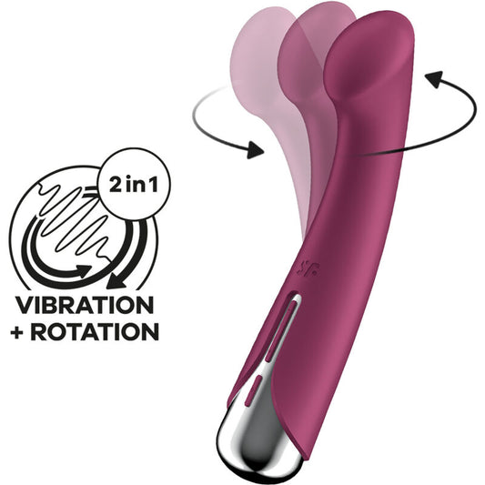 SATISFYER - SPINNING G-SPORT 1 ROTATORVIBRATOR RÖD