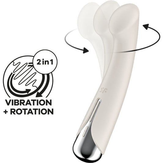 SATISFYER - SPINNING G-SPORT 1 ROTATORVIBRATOR RÖD