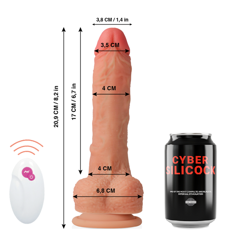 CYBER SILICOCK - REMOTE CONTROL REALISTIC MR RICK 20.9 CM -O- 4 CM - Kink&Play
