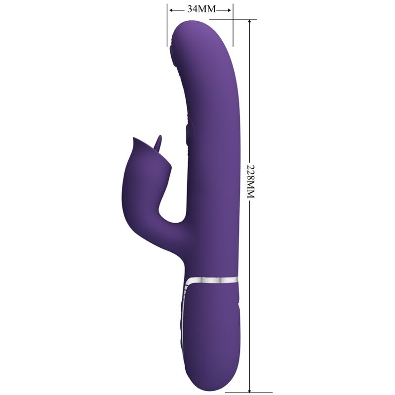 PRETTY LOVE - KANINVIBRATOR MED LICKING PURPLE