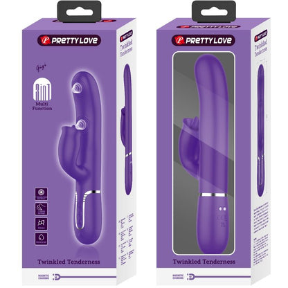 PRETTY LOVE - KANINVIBRATOR MED LICKING PURPLE